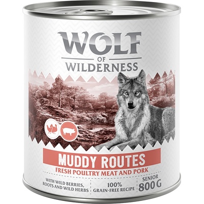 Wolf of Wilderness Senior Sandy Path hydina s kuracím 6 x 800 g