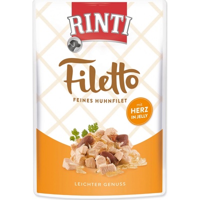 Rinti Dog Filetto Adult kuře a kuřecí srdce v želé 100 g