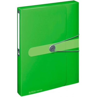 Plastový box s gumičkou Herlitz Easy Orga A4 PP zelený