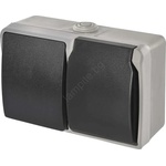 EMOS Домашен превключвател №6 с контакт 250v/16a ip44 сив (ems1313)