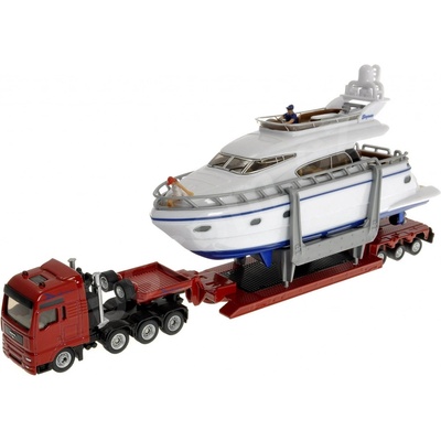 Siku Super Přeprava těžkého nákladu s jachtou 1:87