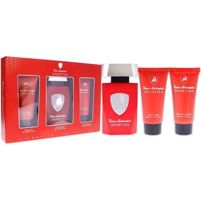Tonino Lamborghini Комплект Sportivo - Тоалетна вода, Душ гел и Афтършейв, 125 + 2 х 100 ml