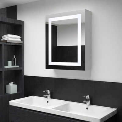 vidaXL LED koupelnová skřínka se zrcadlem 50 x 13 x 70 cm