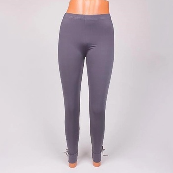 Еластичен клин в сив цвят, декориран със сатенени панделки