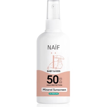 Naïf Baby & Kids Mineral Sunscreen SPF 50 0 % Perfume слънцезащитен спрей 100ml
