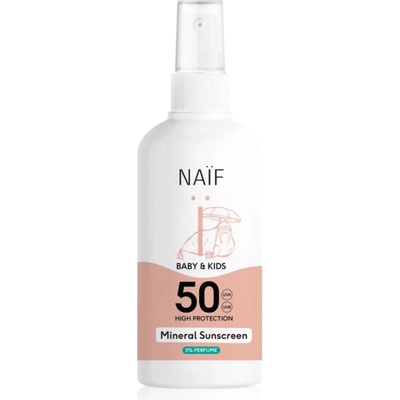 Naïf Baby & Kids Mineral Sunscreen SPF 50 0 % Perfume слънцезащитен спрей 100ml