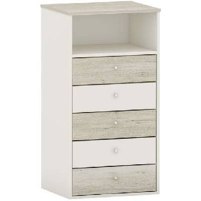 Скрин Arbor - №6, 115 х 60 х 50 cm, дъб гоби и бяло (776 15 01)