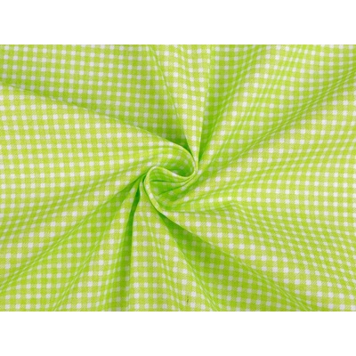 Bavlněná látka / plátno mini káro Varianta: 2 (16) zelená sv. 48935/118381/227118