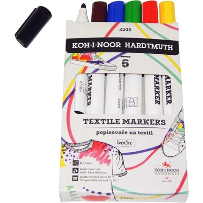 Koh-i-noor souprava značkovače na textil 3205 6 ks