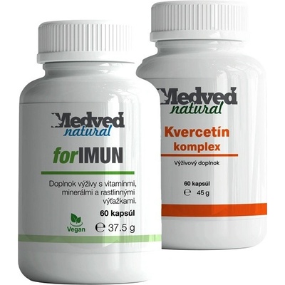 Medveď natural forIMUN 60 kapsúl a Kvercetín Quercetin komplex 60 kapsúl