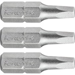 Fortum квадратен накрайник, 3 бр. , стомана S2; SQ 1x25mm, в блистери