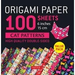 Tuttle Publishing Origami Paper 100 sheets Cat Patterns 6" (15 cm) | Tuttle Publishing