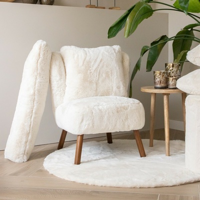Mars & More Biely plyšový mäkučký pléd Soft Teddy White Off 130x180