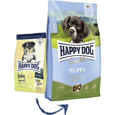 Happy Dog Puppy Jehněčí & Rýže 4 kg