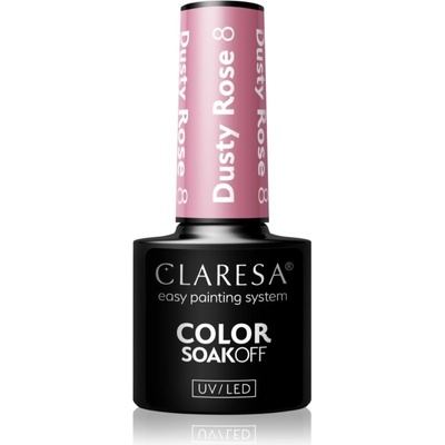 Claresa SoakOff UV/LED Color Dusty Rose gélový lak na nechty odtieň 8 5 g