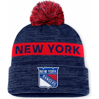 Fanatics Pánská New York Rangers NHL Authentic Pro Rink beanie Cuff With POM