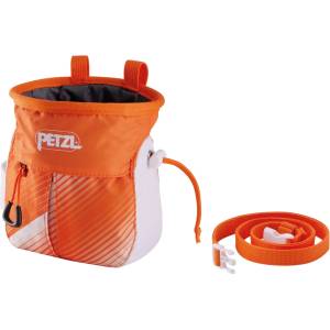 Petzl Торбичка за магнезий Petzl Sakapoche Chalk bag - Orange White - размер One Size (335-0716-0211)