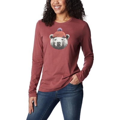 Columbia Dámske tričko Hidden Haven™ LS Tee hnedo ružové Beetroot Unbea