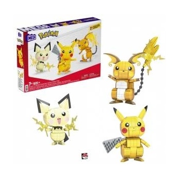 Mattel MEGA Pokémon Build And Show Pikachu Evolution Trio