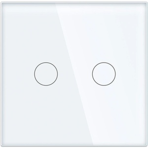 ELMARK Element СТЪКЛЕН МАЛЪК ПАНЕЛ 2 БУТОНА, БЯЛ (195sp2g/wh)