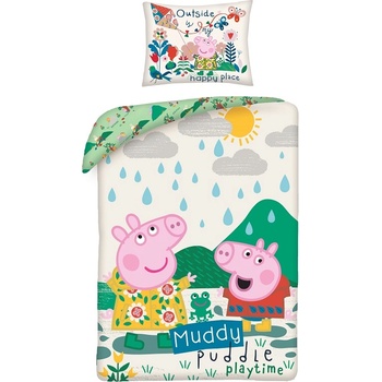 Halantex Детски спален комплект Halantex - Peppa Pig, Outside (PE-3240BL)