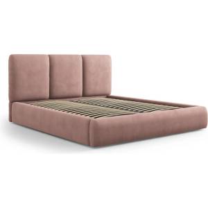 Mazzini Sofa Светлорозово тапицирано двойно легло с място за съхранение с включена подматрачна рамка 140x200 cm Brody - Mazzini Beds (MAZ_BF140_143_F1_BRODY2)