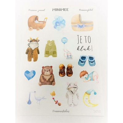 Minimee Samolepky MINIMEE journal - Je to kluk! S050
