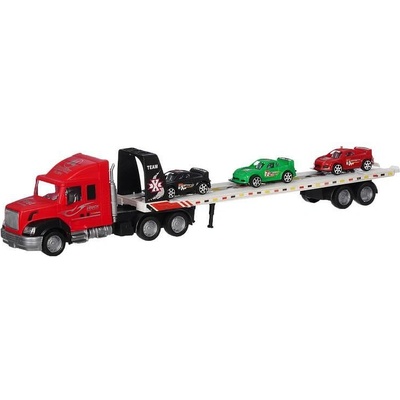 ZIZITO Автовоз с 3 броя колички ЧЕРВЕН