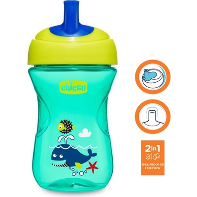Chicco hrneček pokročilý s brčkem zelený 266 ml