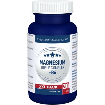 Clinical Magnesium Triple Complex + B6 XXL pack 200 kapslí