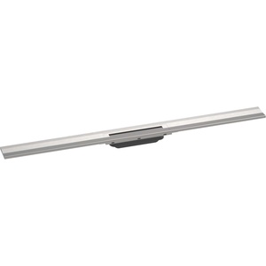 Hansgrohe RainDrain Flex - Линеен сифон с неръждаема решетка 1000, за стенен монтаж, с възможност за скъсяване, четкана неръждаема стомана 56053800 (56053800)