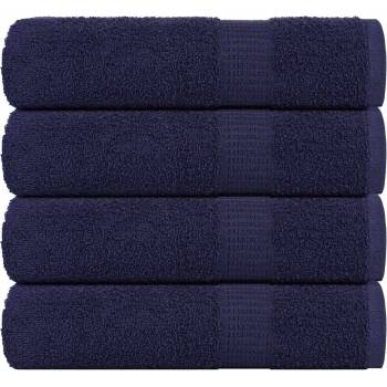 vidaXL Кърпи за ръце FROGN 4 бр. тъмносини 50x100 см 360 г/м2 (136783)