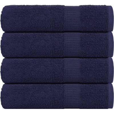 vidaXL Кърпи за ръце FROGN 4 бр. тъмносини 50x100 см 360 г/м2 (136783)
