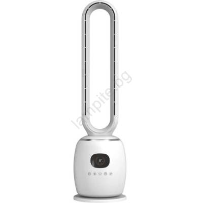 EUROLAMP Бял подов вентилатор 30w/230v 102 см + дистанционно управление (eu0736)