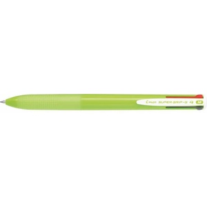 Pilot Химикалка, 0, 27 мм, с бутон, светлозелен корпус, PILOT "Super Grip G", четири цвята BPKGG-35M-LG (BPKGG-35M-LG)