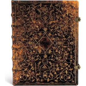 Paperblanks Тефтер Grolier, 180 х 230 mm, широки редове, твърда корица, 72 листа (PB1595-6)