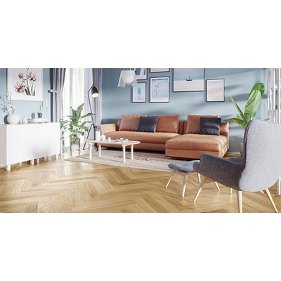 Barlinek Трислоен паркет Barlinek Oak Carmel Herringbone 180 (8846)