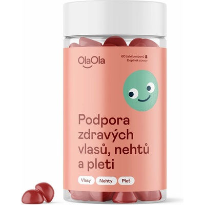 OlaOla Želé Podpora zdravých vlasů, nehtů a pleti 60 želé bonbonů