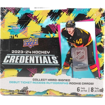 Upper Deck 2023-2024 NHL Credentials Hockey Hobby Box