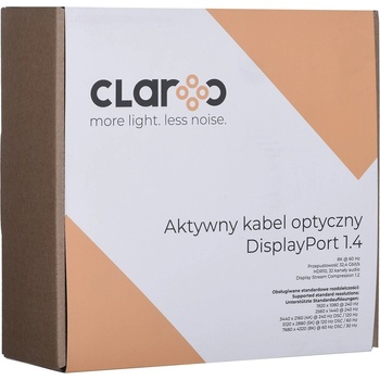 claroc CLAROC фибер оптичен кабел, DP 1.4, AOC, 8K, 60HZ, 15M (CLAROC-DP-14-15M)