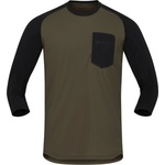 Norrøna Мъжка фланелка с дълъг ръкав за колоездене Norrøna Skibotn Equaliser Merino 3/4 T-Shirt Cycling jersey - Olive Night / Caviar Black - размер XL (056-3663-0314)