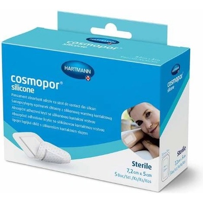 Cosmopor Silicone absorpčné adhezívne krytie, náplasti 5 ks