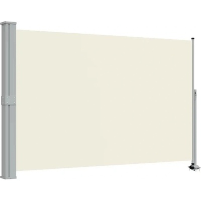 ZBXL Terasová zatahovací boční markýza 160 x 300 cm krémová