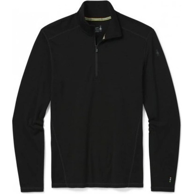 Smartwool Classic Thermal Merino BL 1/4 Zip black pánské triko dlouhý rukáv Merino vlna