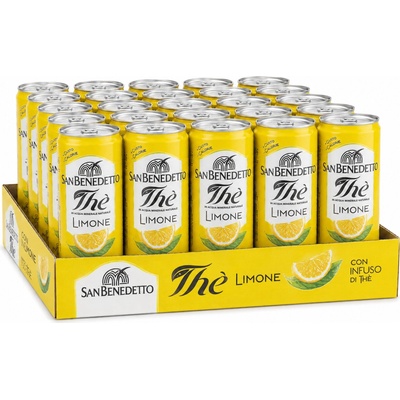 San Benedetto ledový čaj s citronem v plechovce 24 x 0,33 l