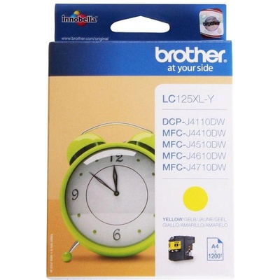 Brother Оригинален патрон Brother LC125XL, J4510DW, 1200 страници/5%, Yellow (3015100077)