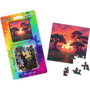 WoodMix Puzzles Дървен пъзел WoodMix, 40 части - Залез (WM-P40-0033)