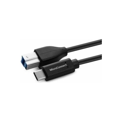 MicroConnect USB-C to USB 3.2 Gen 1 B Cable, 1m Black, for synching and charging, Speed Rate at 5 Gbs. 4, 5W