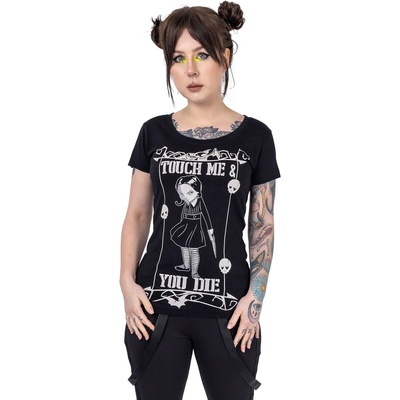 HEARTLESS дамска тениска heartless - touch me you diЕ - ЧЕРЕН - poi1244