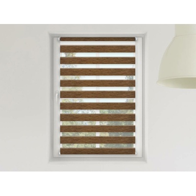 Fexi Roleta Den a noc, Luxus nature dub, A 01503 150 x 73 cm Levá - Hnědá